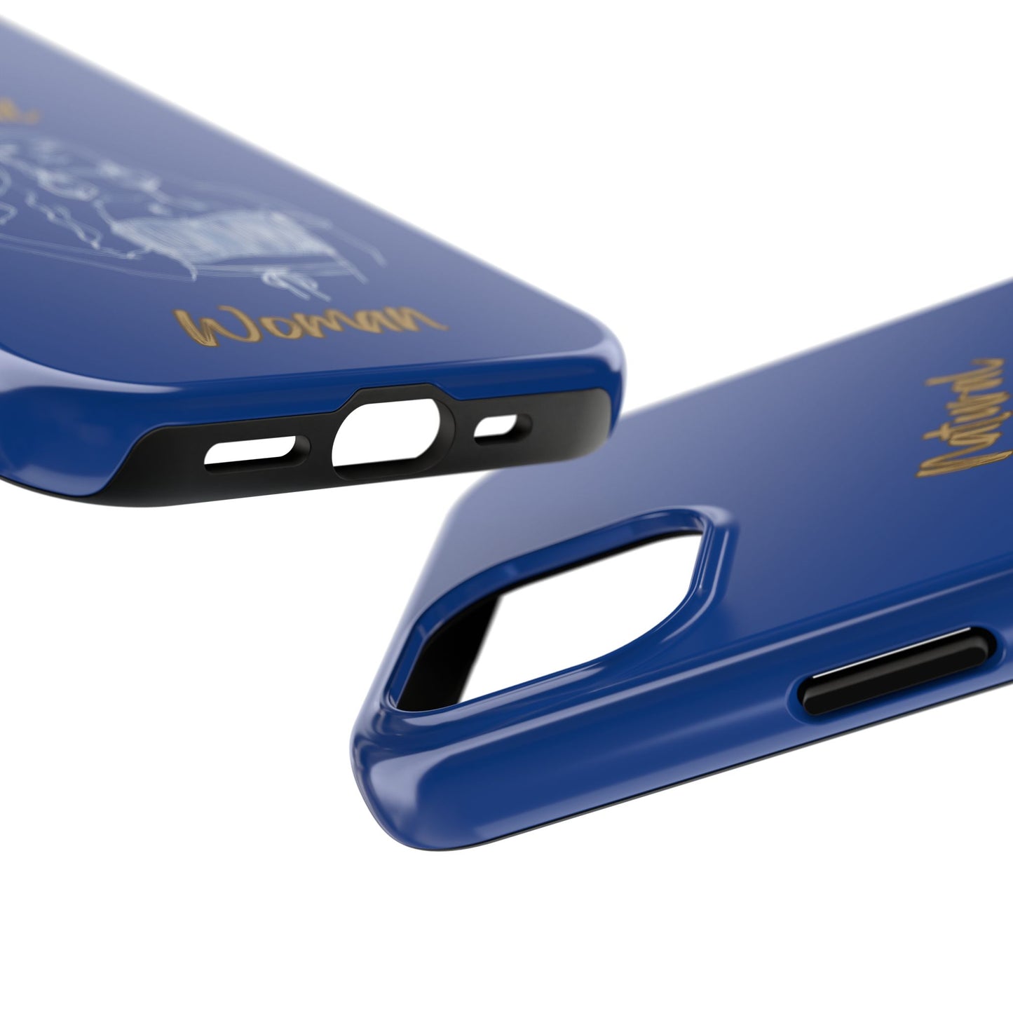 Natural Woman Thinking (WL)Tough Phone Cases DARK BLUE