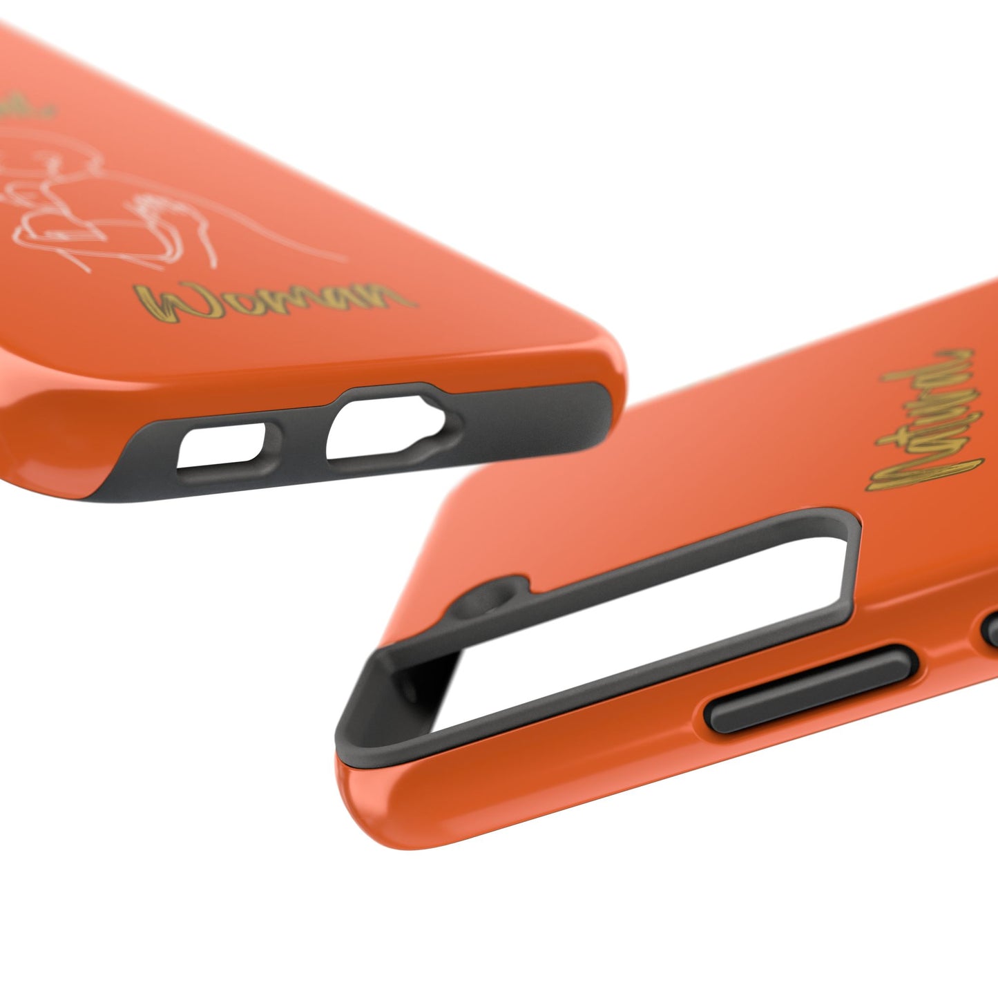 Natural Woman Safe With Momma (WL) Tough Phone Cases ORANGE