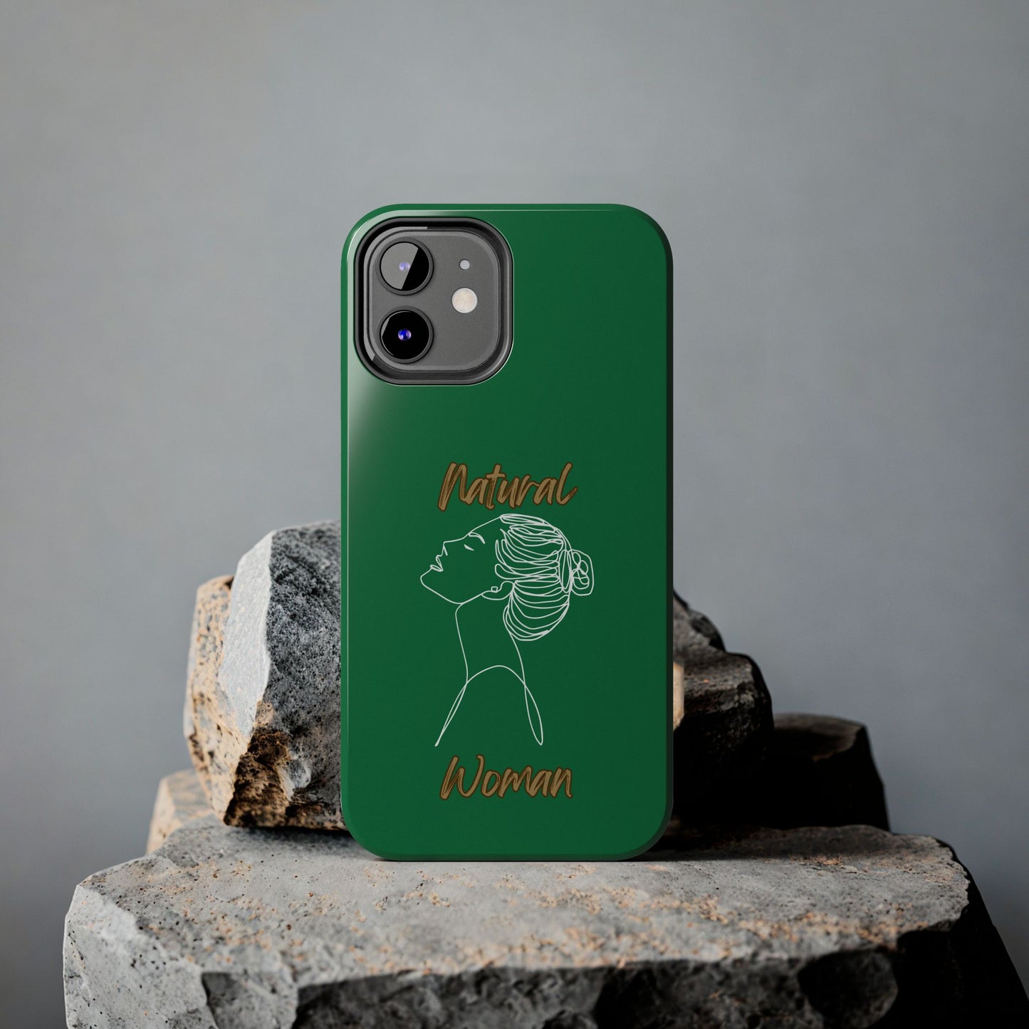 Natural Woman Wet Bun (WL) Tough Phone Cases DARK GREEN