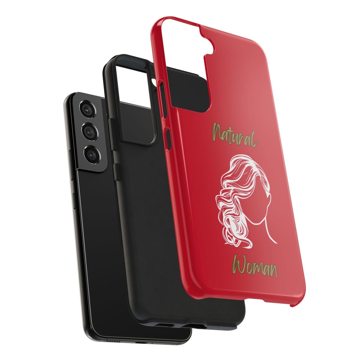 Natural Woman Long Curl (WL)Tough Phone Cases DARK RED