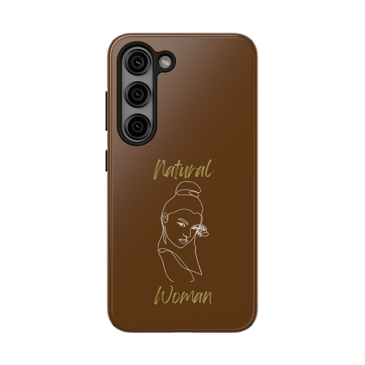 Natural Woman Sassy Bun (WL) Tough Phone Cases BROWN