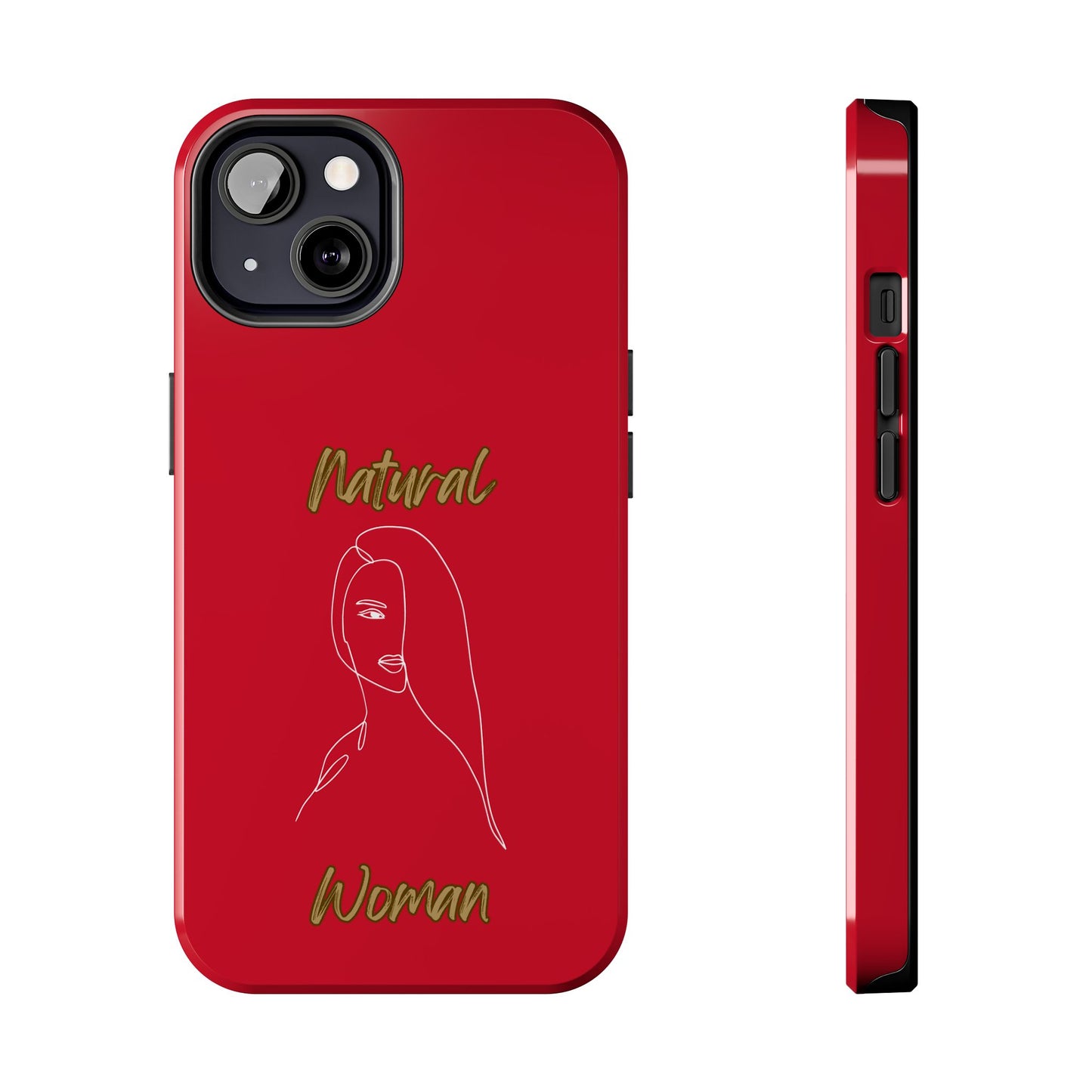 Natural Woman Covered Eye (WL)Tough Phone Cases DARK RED