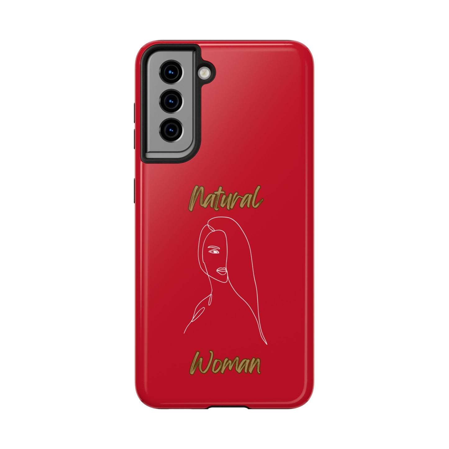 Natural Woman Covered Eye (WL)Tough Phone Cases DARK RED