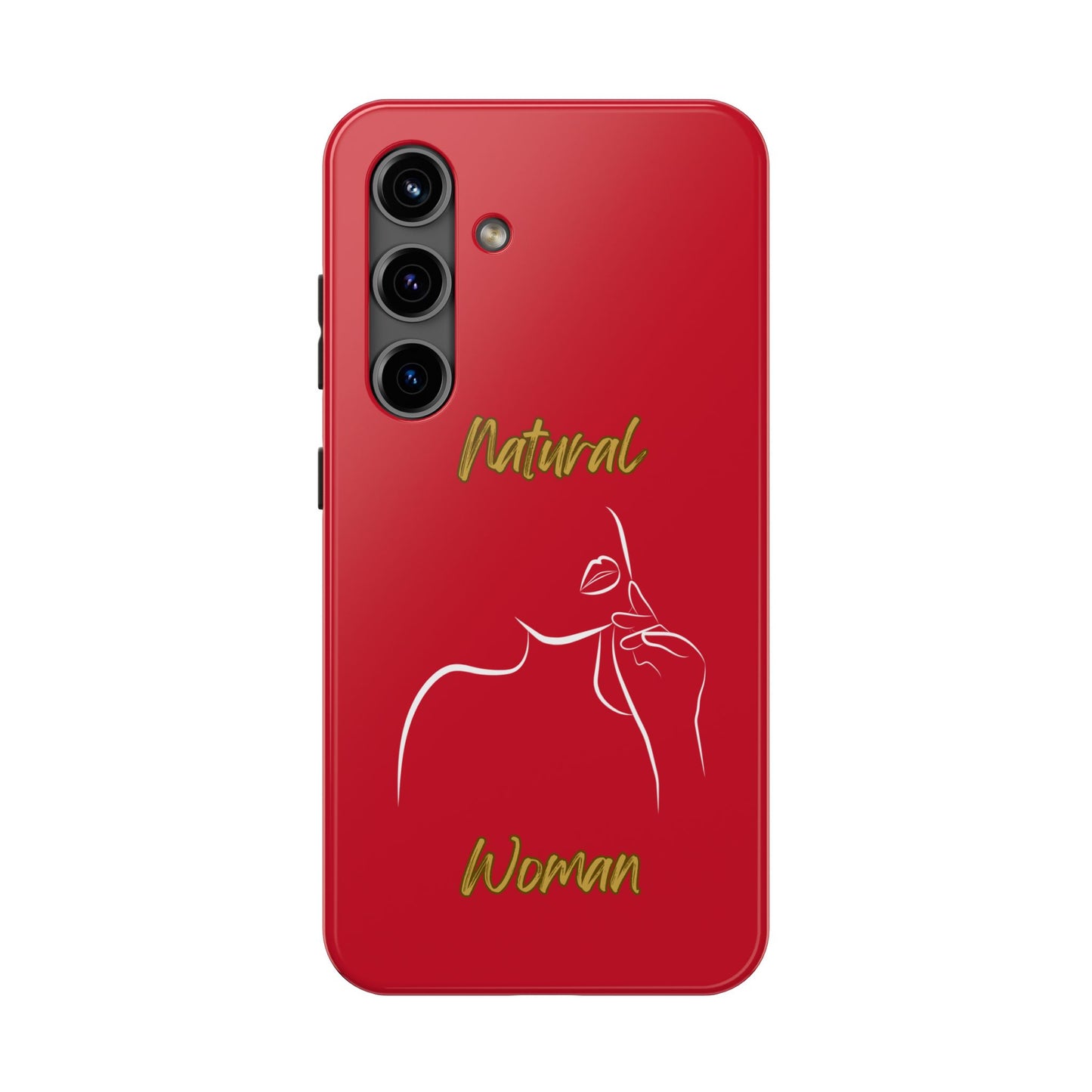Natural Woman Chin Up (WL)Tough Phone Cases DARK RED