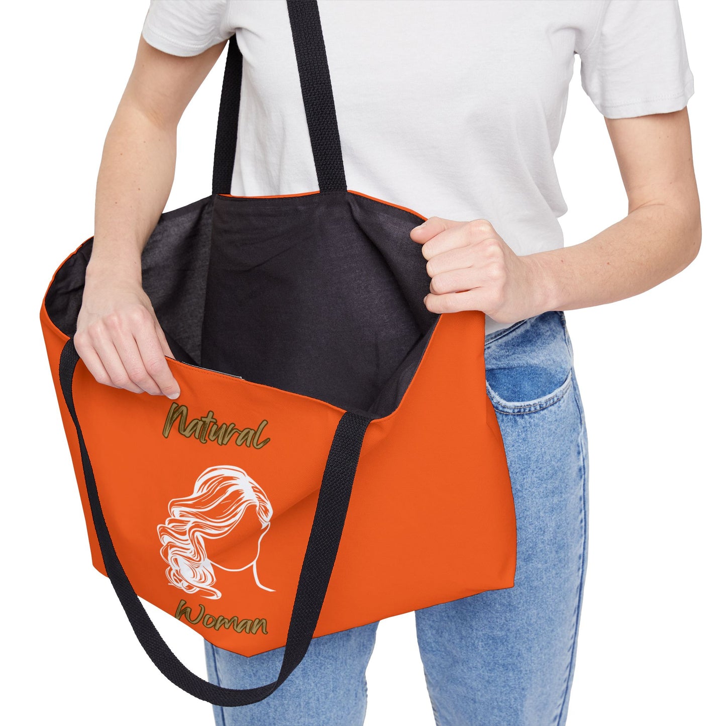 Natural Woman Long Curl (WL) Weekender Tote Bag ORANGE
