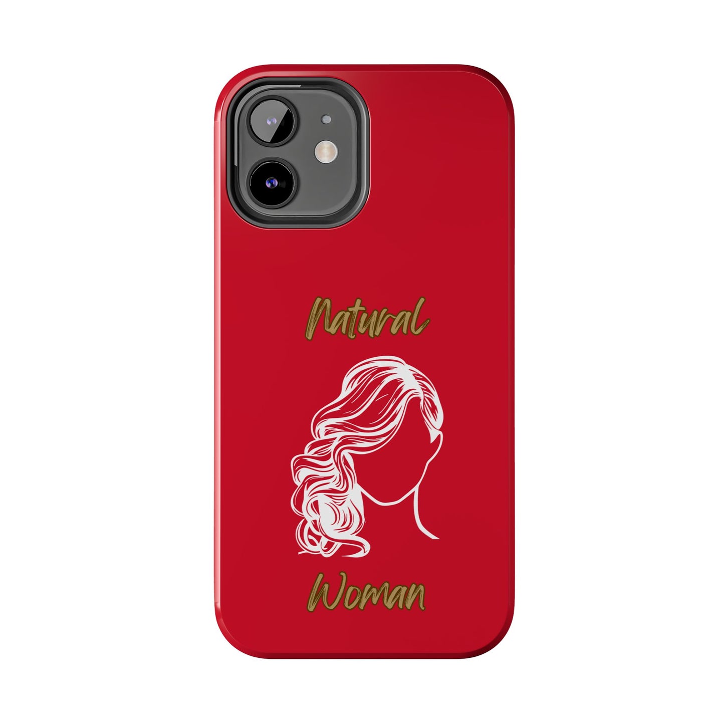 Natural Woman Long Curl (WL)Tough Phone Cases DARK RED