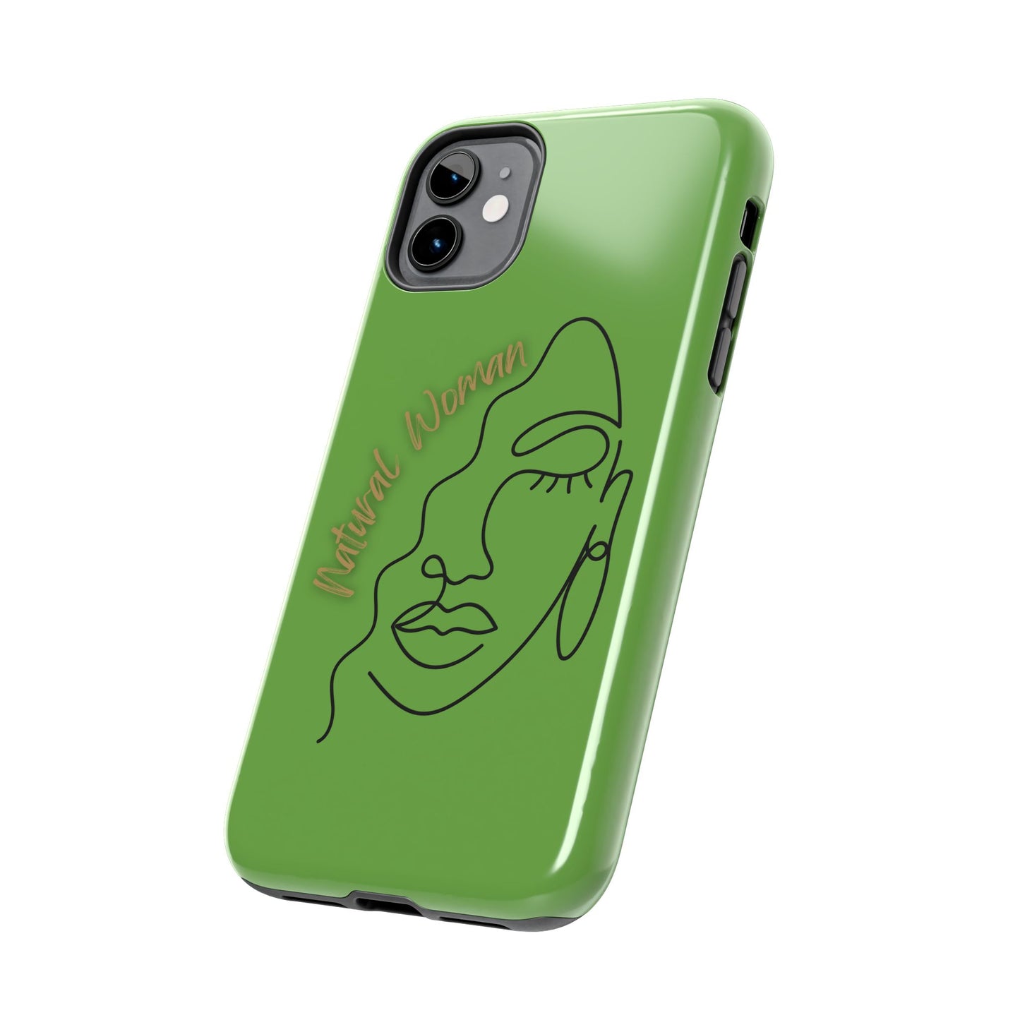 Natural Woman Half Face (BL)Tough Phone Case GREEN