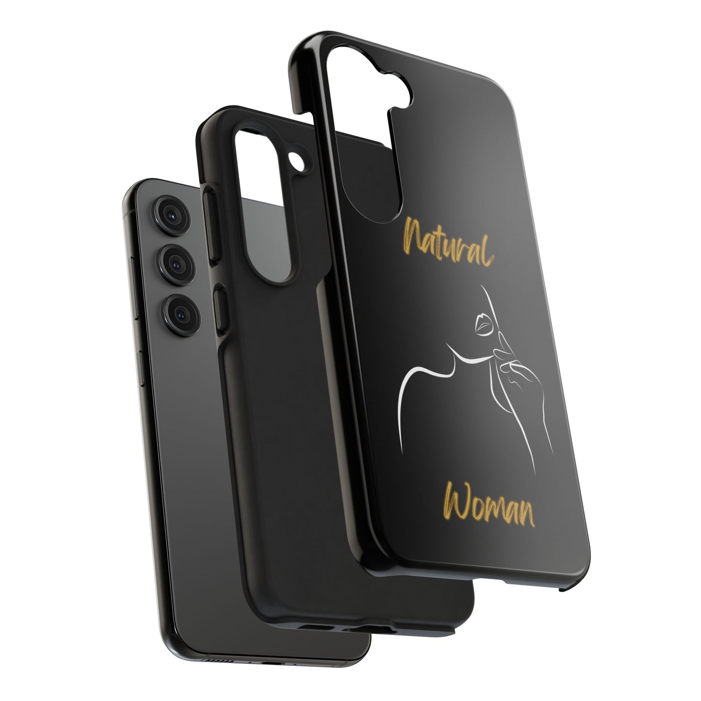 Natural Woman Chin Up (WL)Tough Phone Cases BLACK