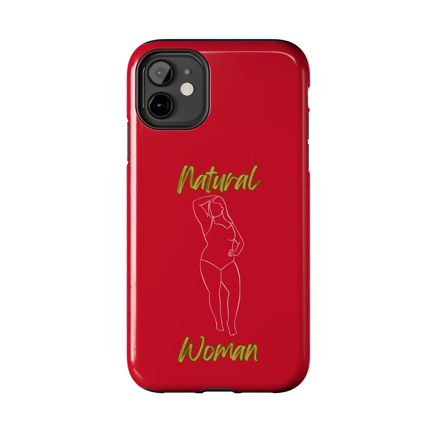 Natural Woman Looking Good (WL)Tough Phone Cases DARK RED