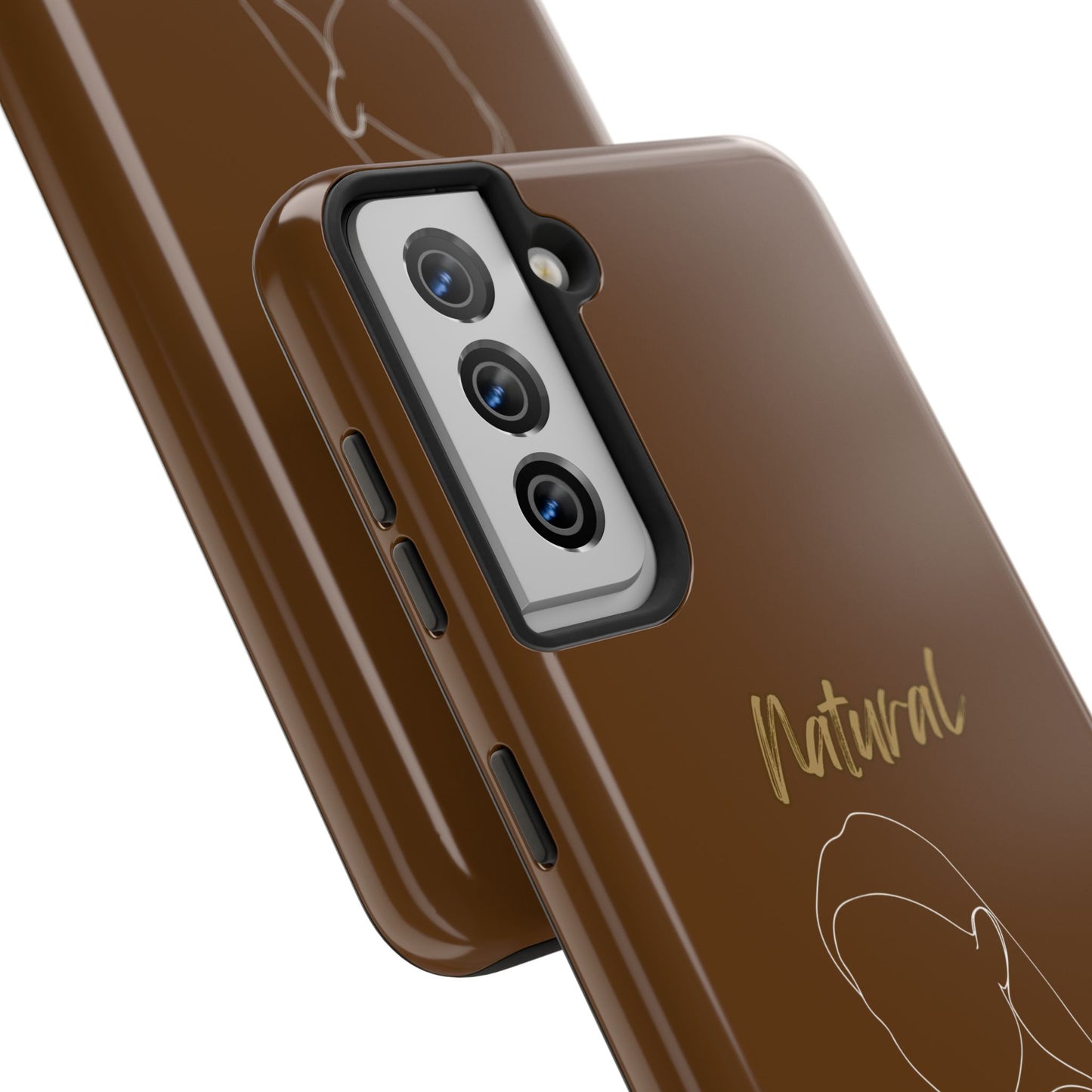 Natural Woman Tilted Look (WL) Tough Phone Cases BROWN