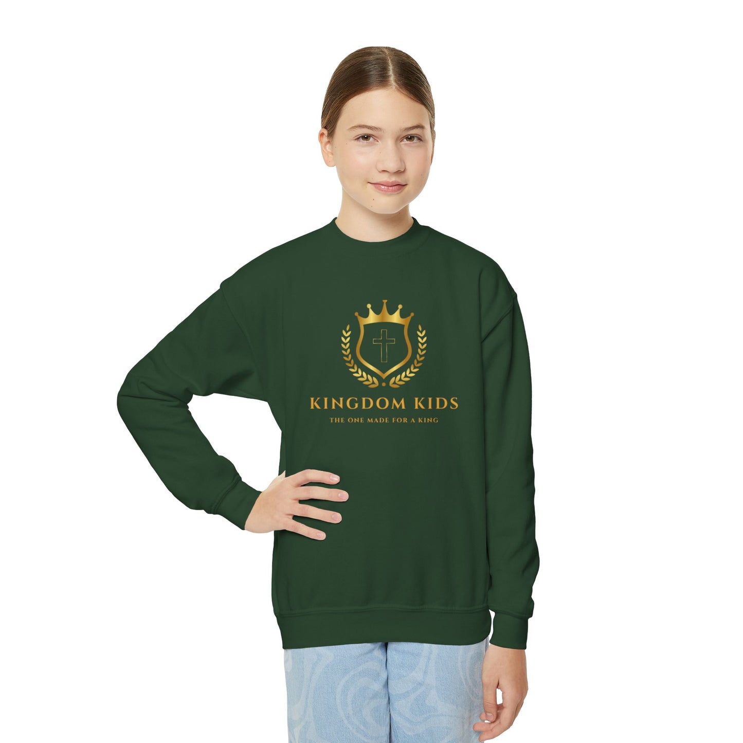 Kingdom Kids Youth Crewneck Sweatshirt - Faith-Inspired, Ephesians 6:1