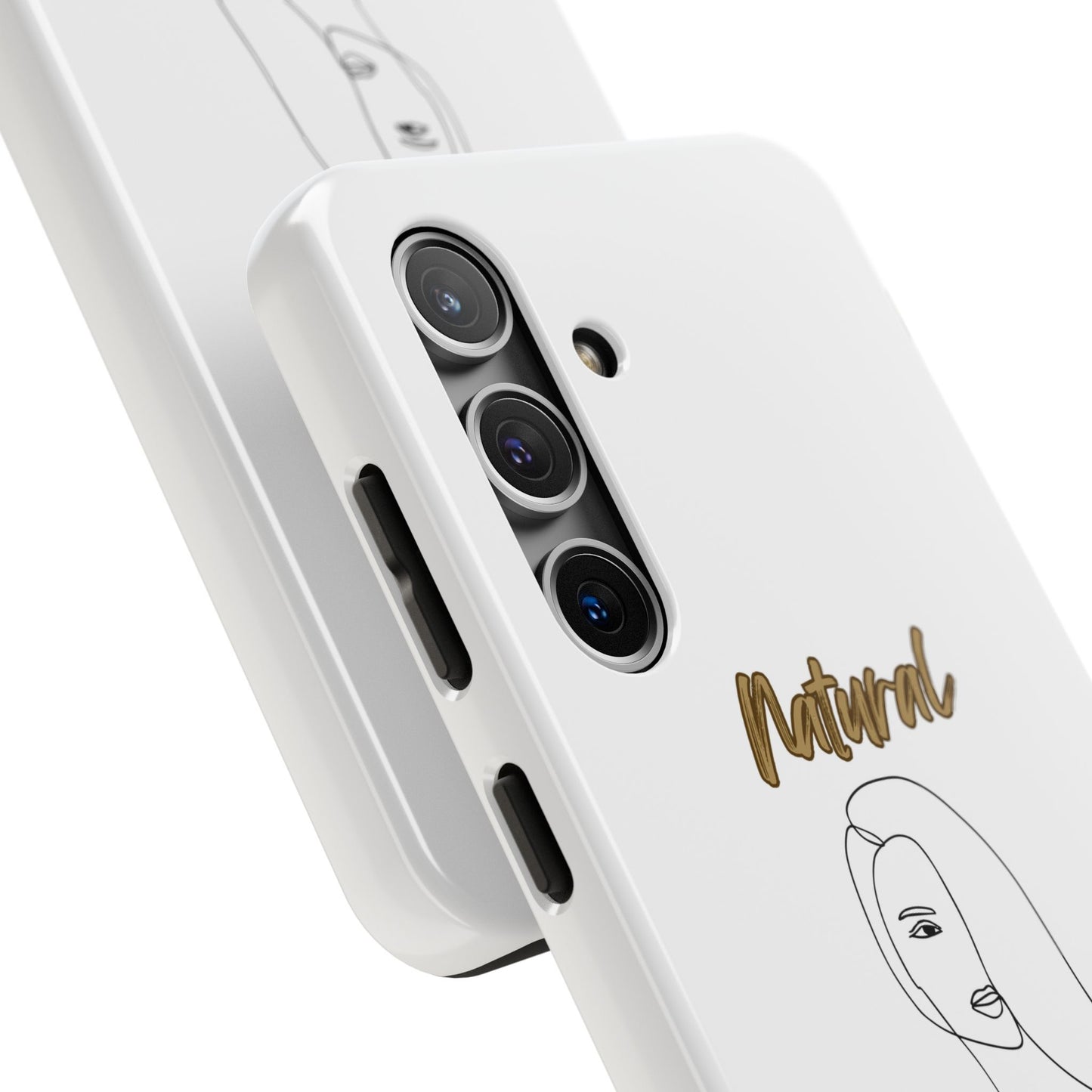 Natural Woman Covered Eye (BL)Tough Phone Cases WHITE