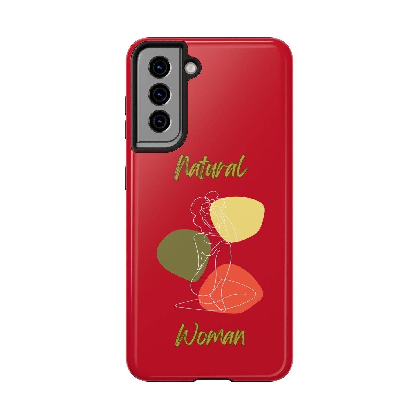 Natural Woman Colorful Pose (WL)Tough Phone Cases DARK RED