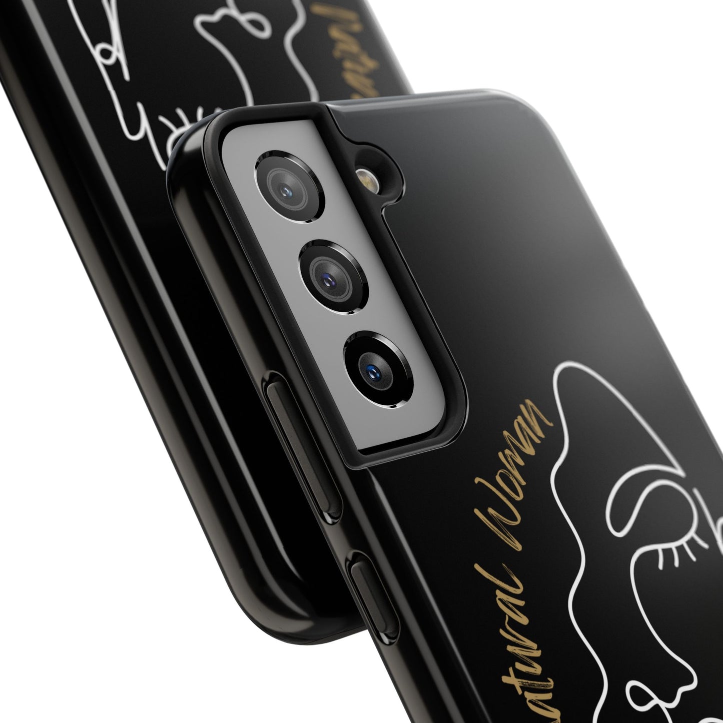 Natural Woman Half Face (WL)Tough Phone Case BLACK