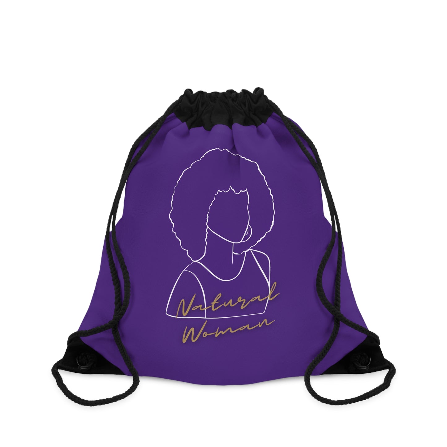 Natural Woman Afro (WL) Drawstring Bag PURPLE