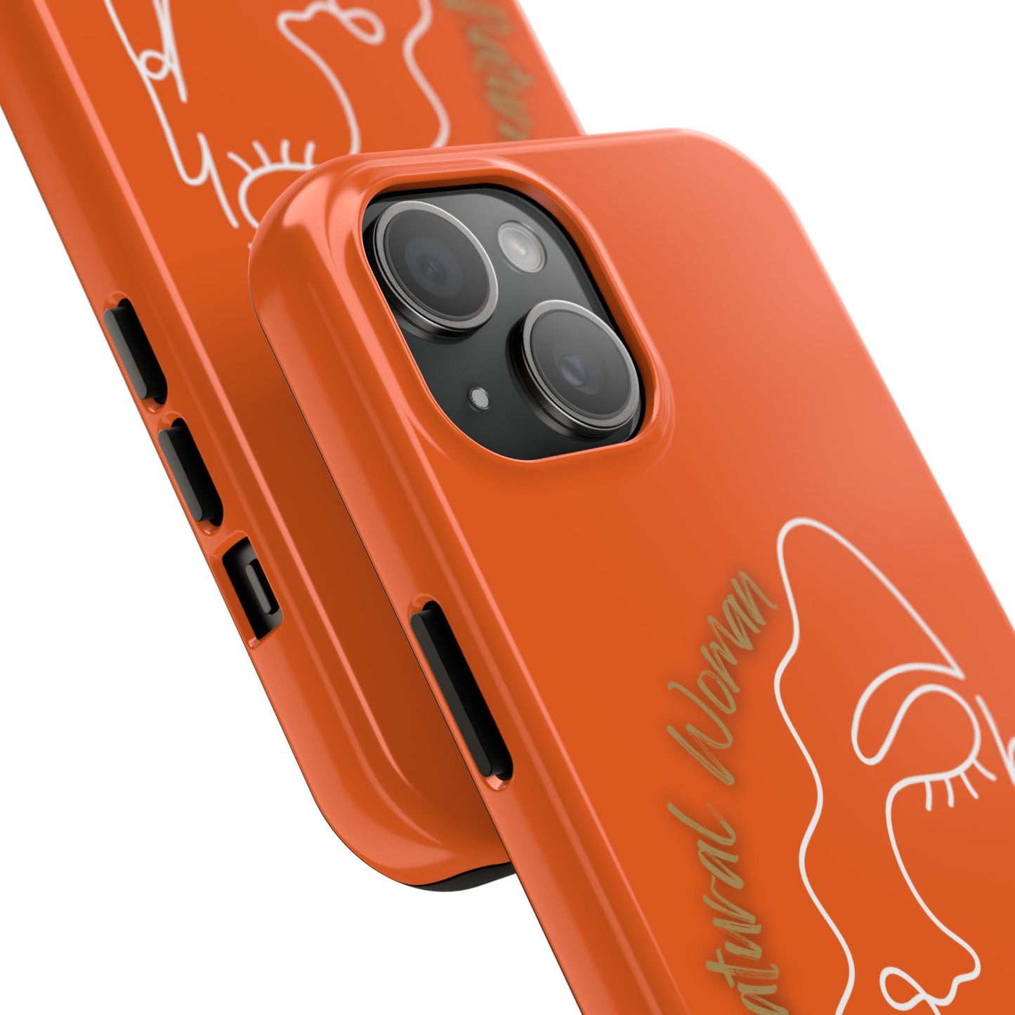 Natural Woman Half Face (WL)Tough Phone Case ORANGE