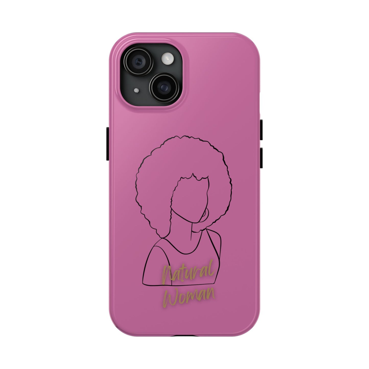 Natural Woman Afro (BL)Tough Phone Cases LIGHT PINK