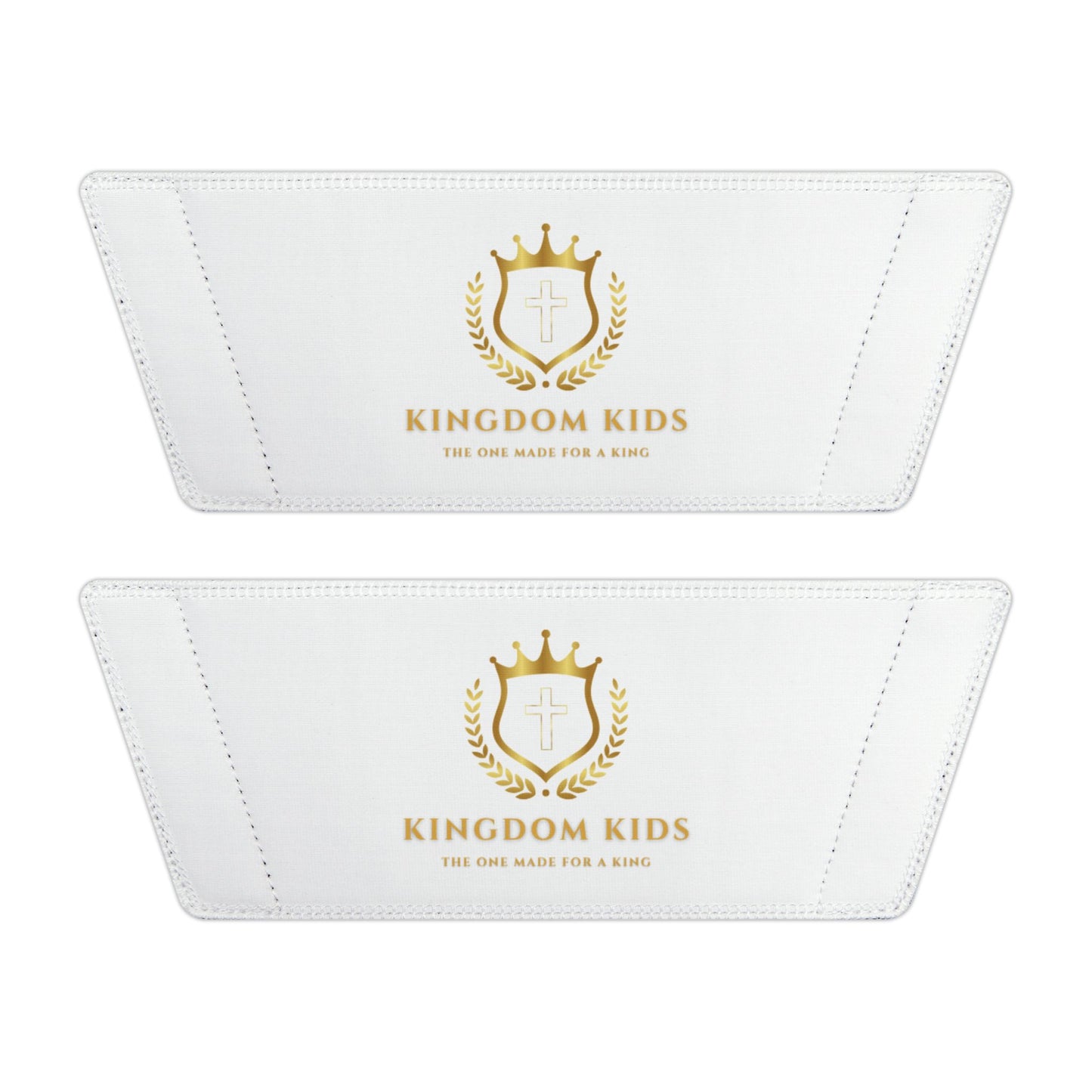 Kingdom Kids Youth Removable-Strap Sandals with Crown Design (Black/White)