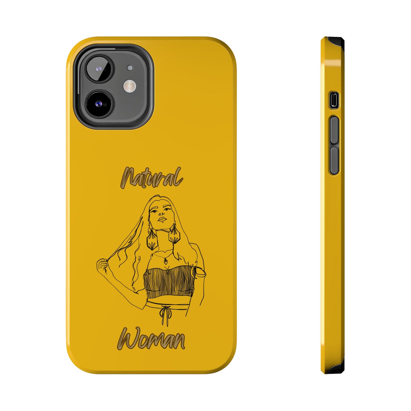 Natural Woman Thinking (BL)Tough Phone Cases YELLOW