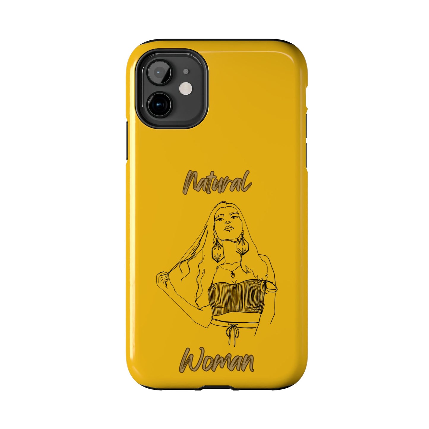Natural Woman Thinking (BL)Tough Phone Cases YELLOW