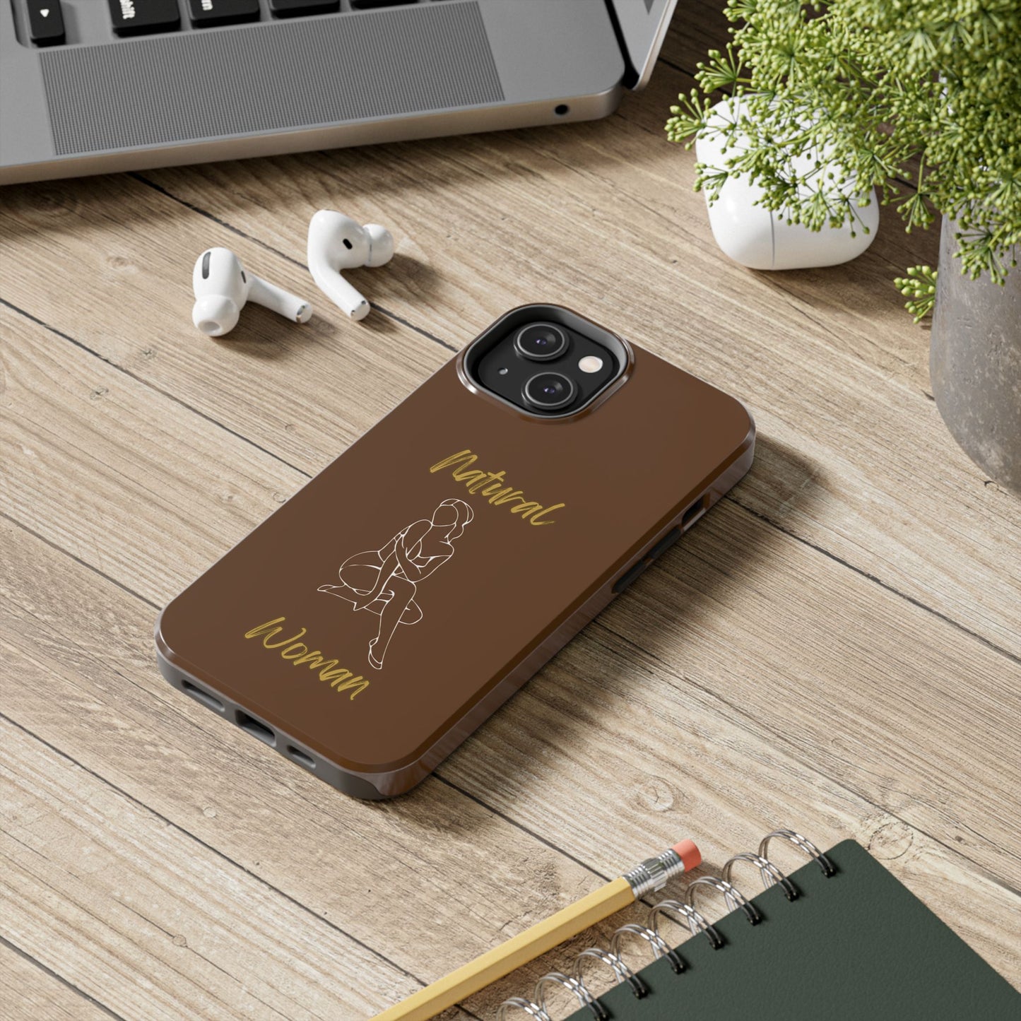 Natural Woman Shoulder Action (WL)Tough Phone Cases BROWN