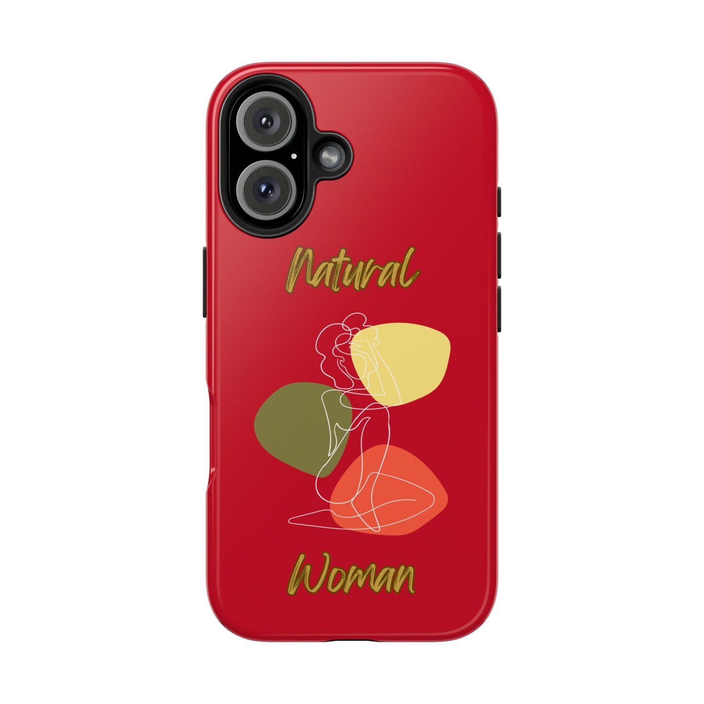 Natural Woman Colorful Pose (WL)Tough Phone Cases DARK RED