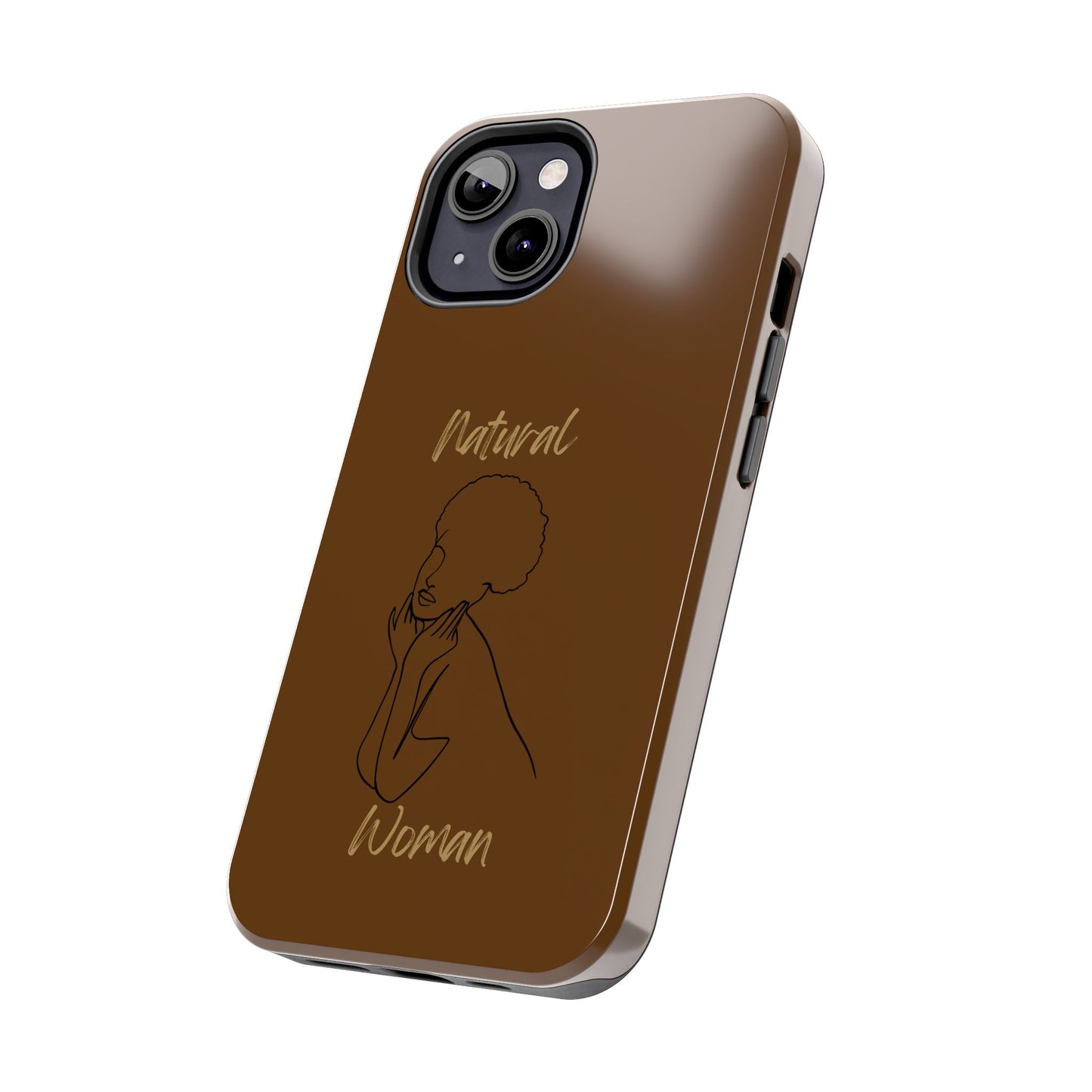 Natural Woman Cute Afro (BL)Tough Phone Cases BROWN