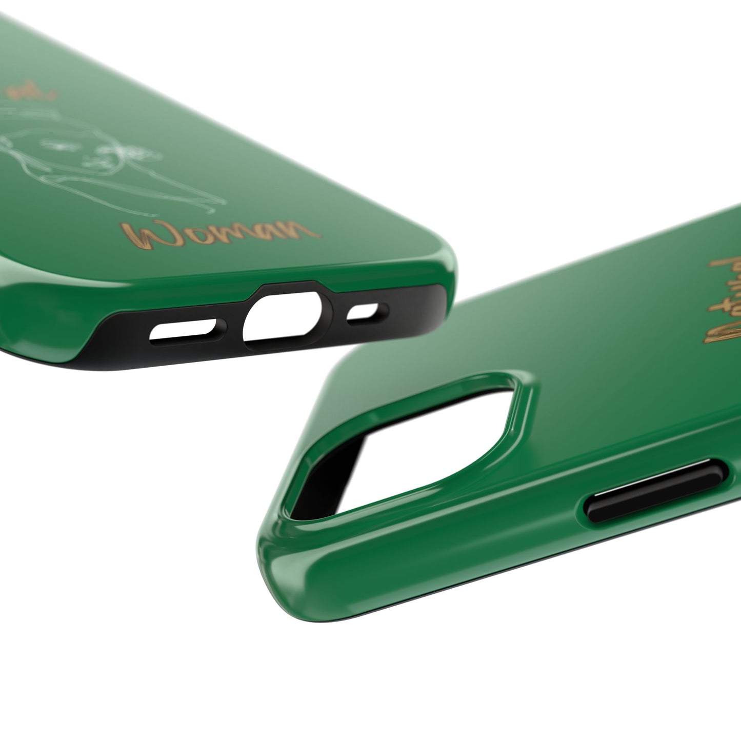 Natural Woman Sassy Bun (WL) Tough Phone Cases DARK GREEN