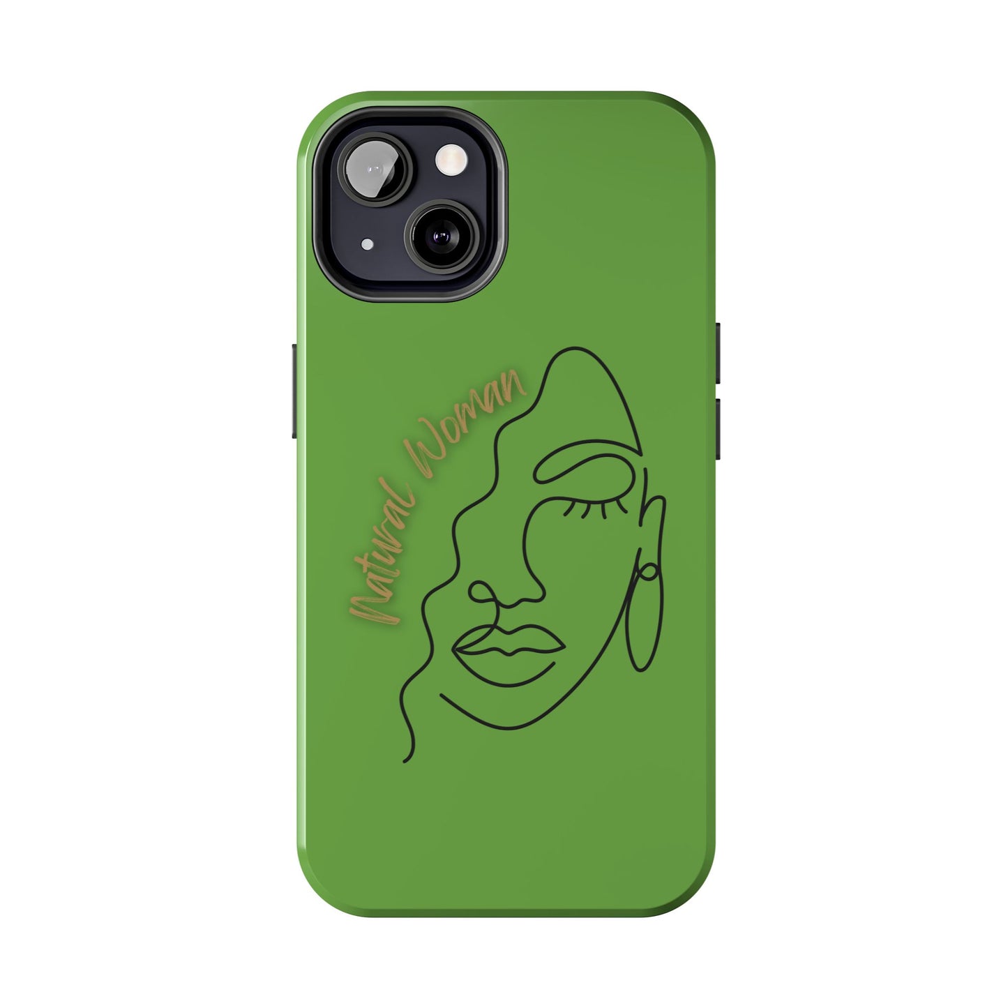 Natural Woman Half Face (BL)Tough Phone Case GREEN