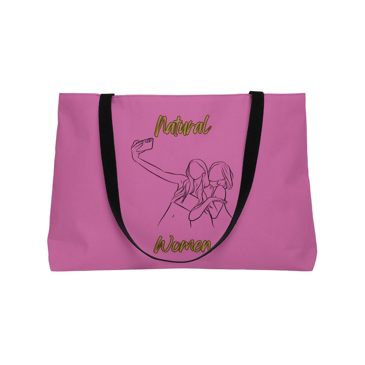 Natural Women Friends Selfie (BL) Weekender Tote Bag LIGHT PINK