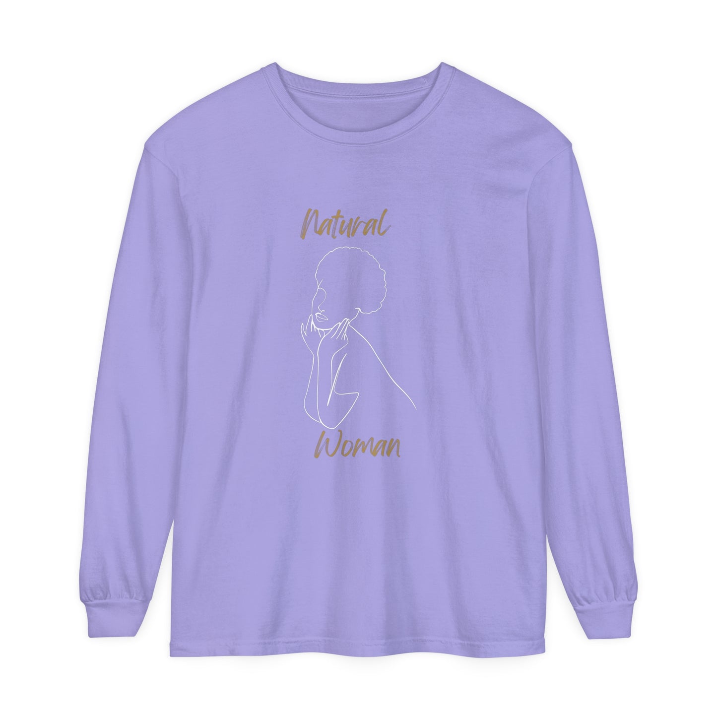 Natural Woman Cute Afro (WL) Long Sleeve T-Shirt