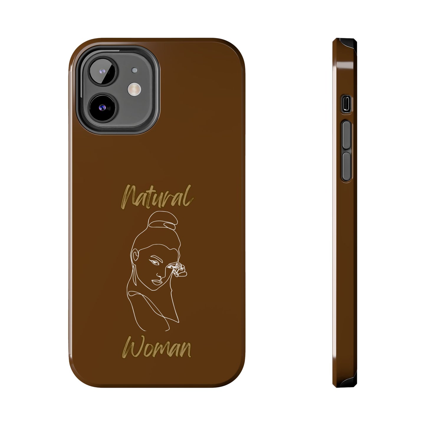 Natural Woman Sassy Bun (WL) Tough Phone Cases BROWN