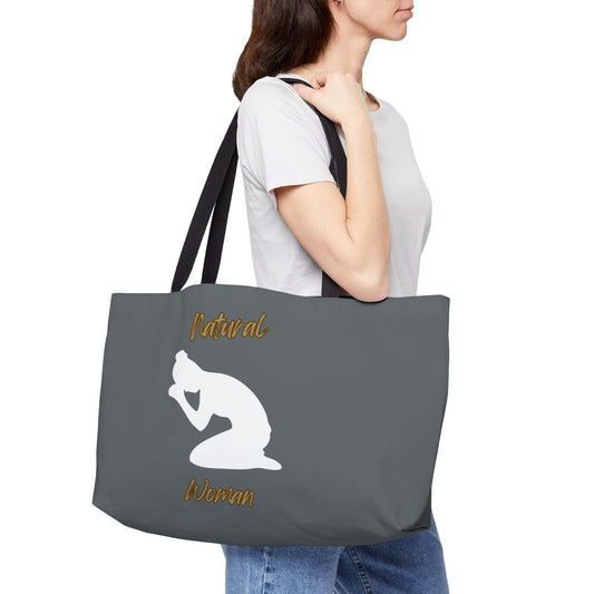 Natural Woman Pray (WL) Weekender Tote Bag DARK GREY