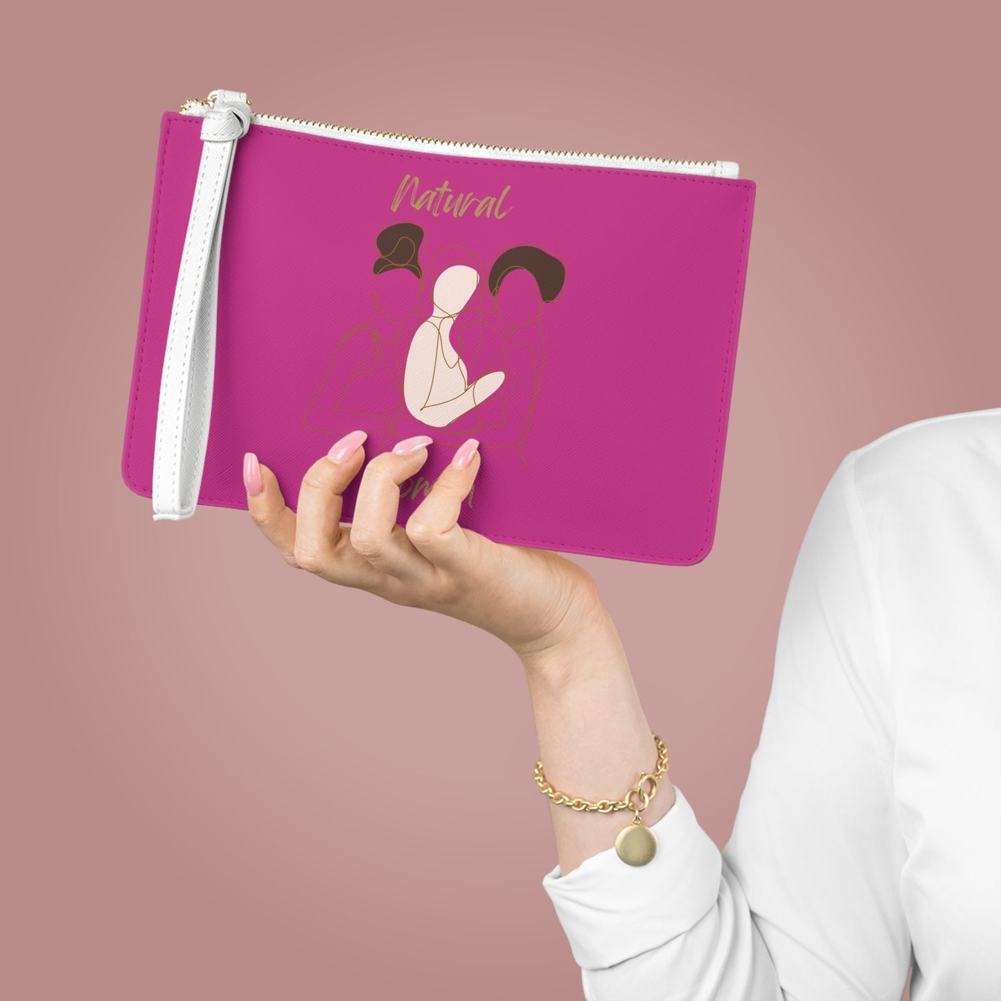 Natural Women Friends Clutch Bag PINK