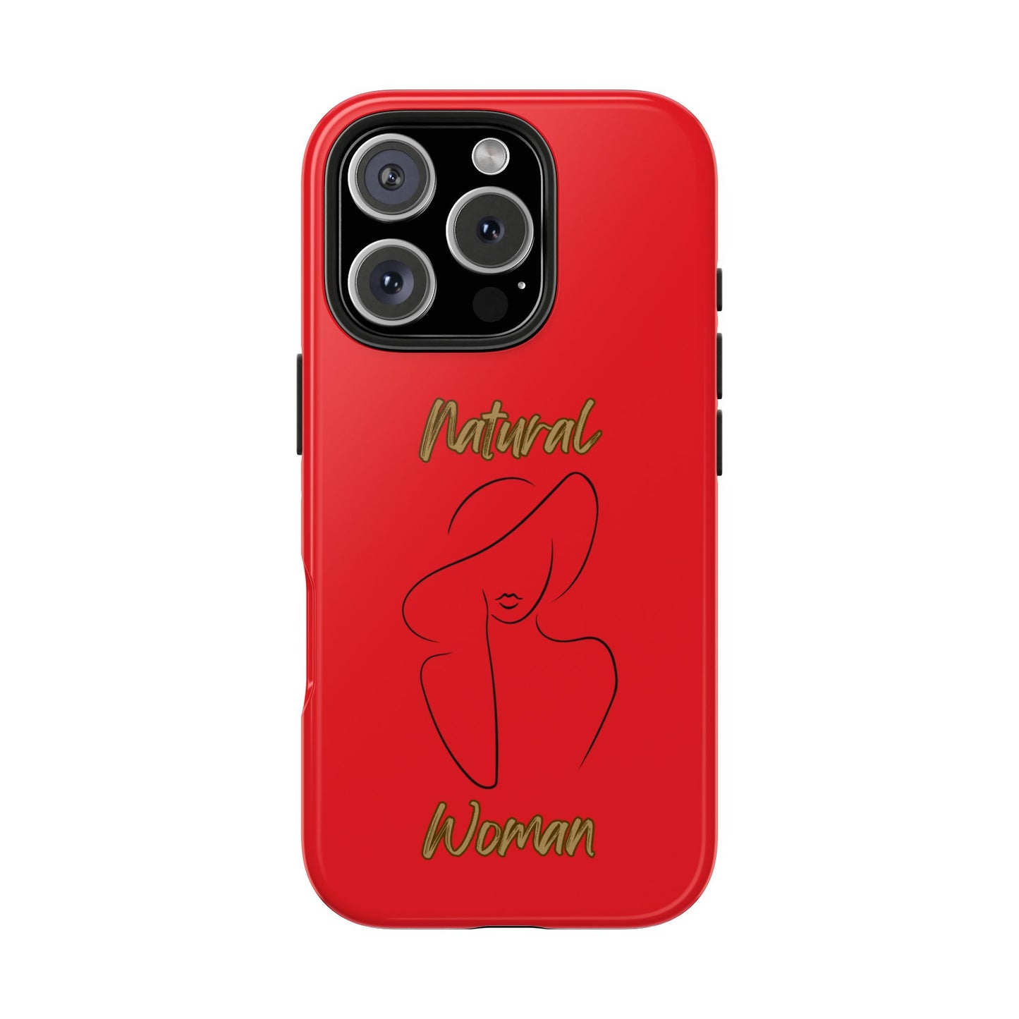 Natural Woman Sun Hat (BL) Tough Phone Cases RED