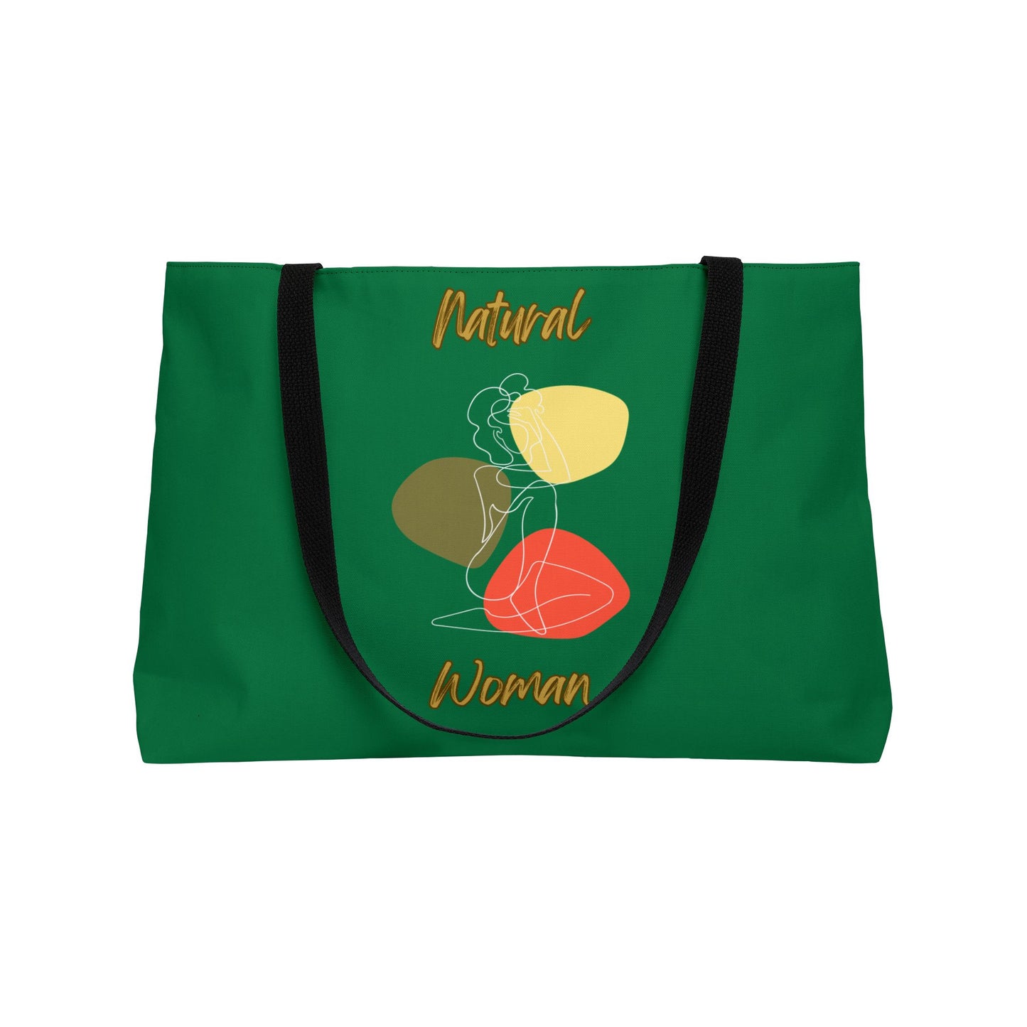Natural Woman Colorful Pose (WL) Weekender Tote Bag DARK GREEN