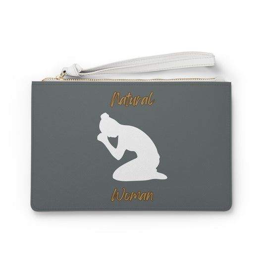 Natural Woman Pray (WL) Clutch Bag DARK GREY