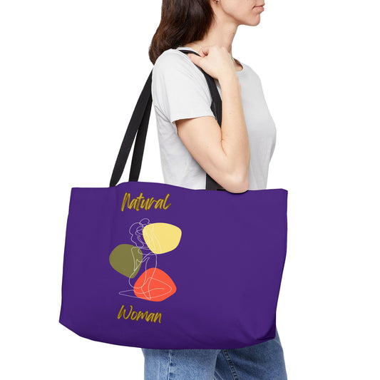 Natural Woman Colorful Pose (WL) Weekender Tote Bag PURPLE