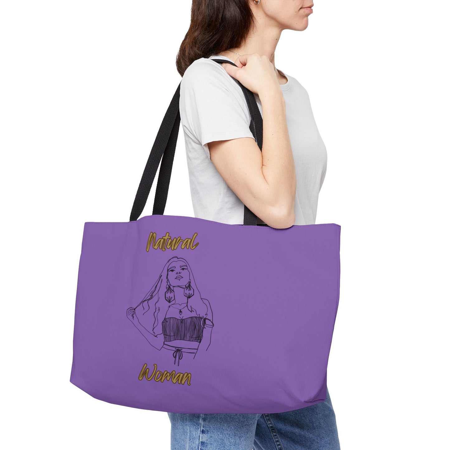 Natural Woman Thinking (BL) Weekender Tote Bag LIGHT PURPLE