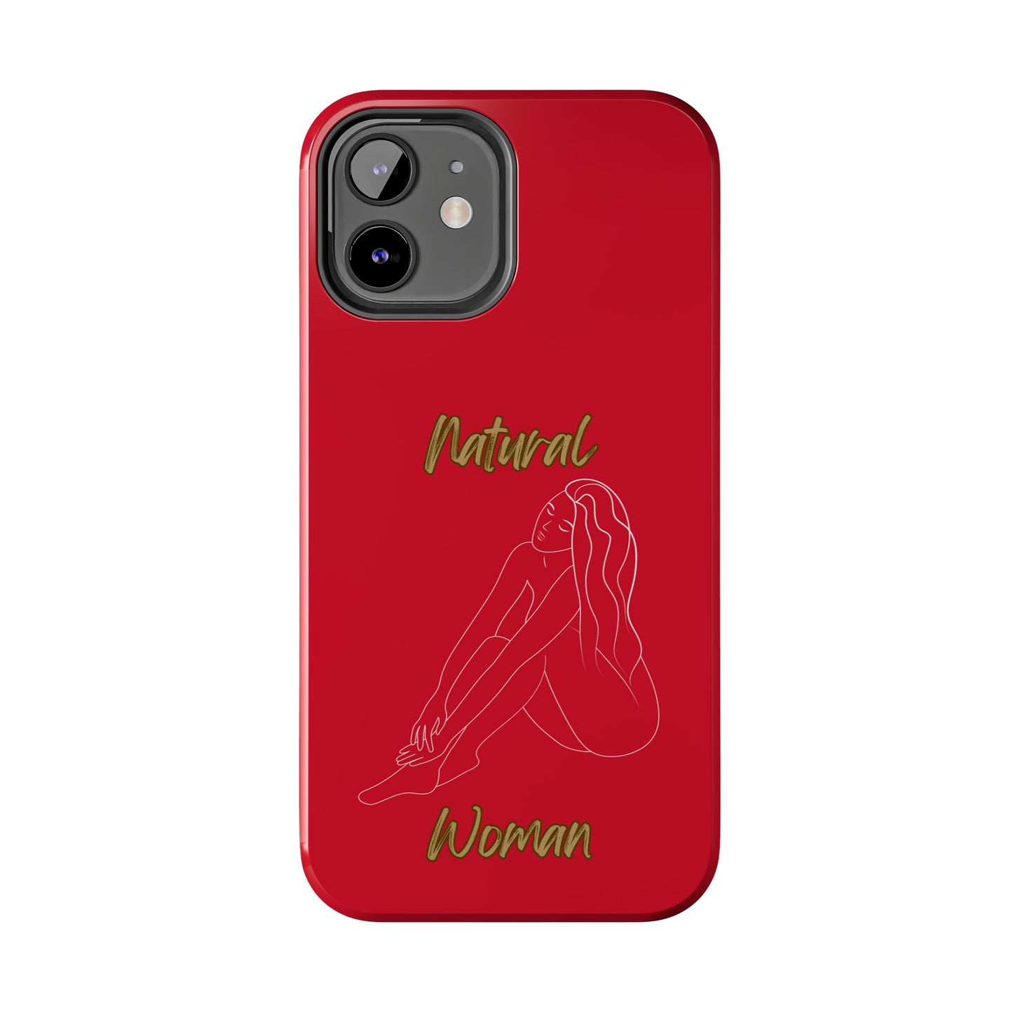 Natural Woman Beauty (WL) Tough Phone Cases DARK RED