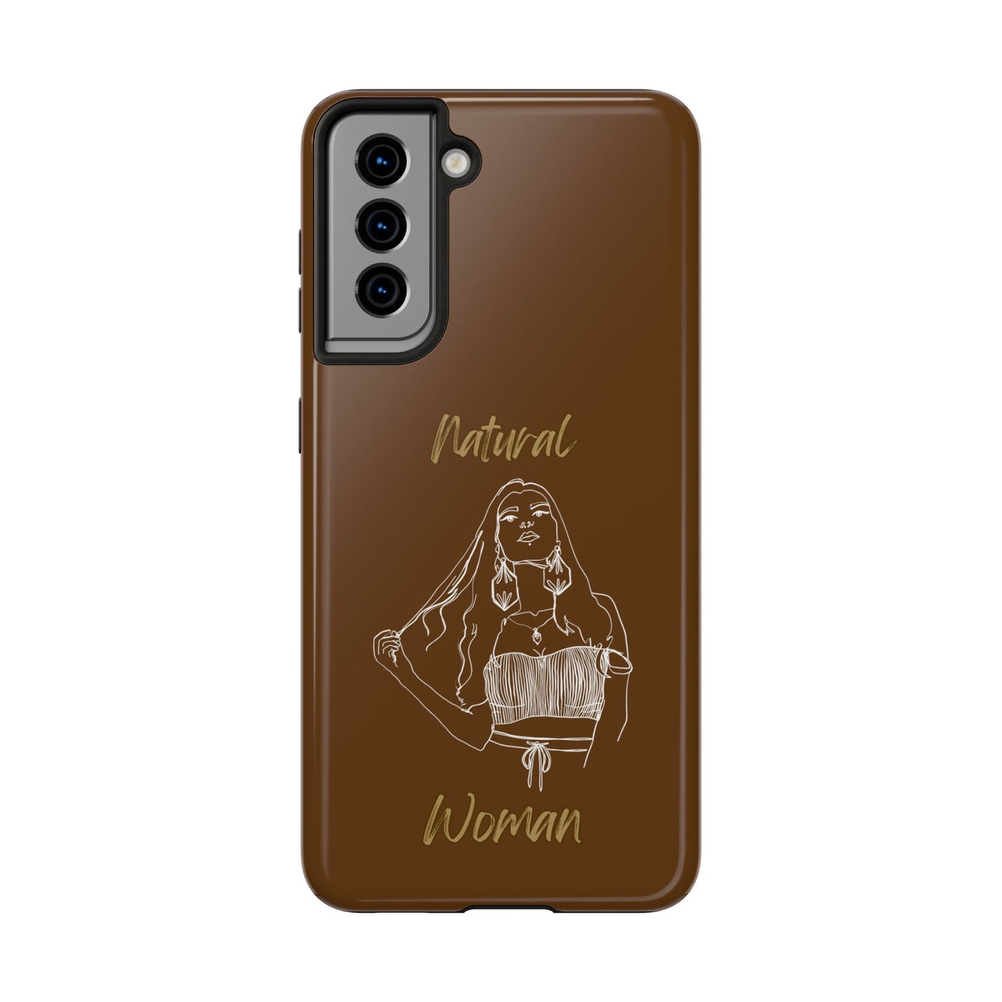 Natural Woman Thinking (WL)Tough Phone Cases BROWN