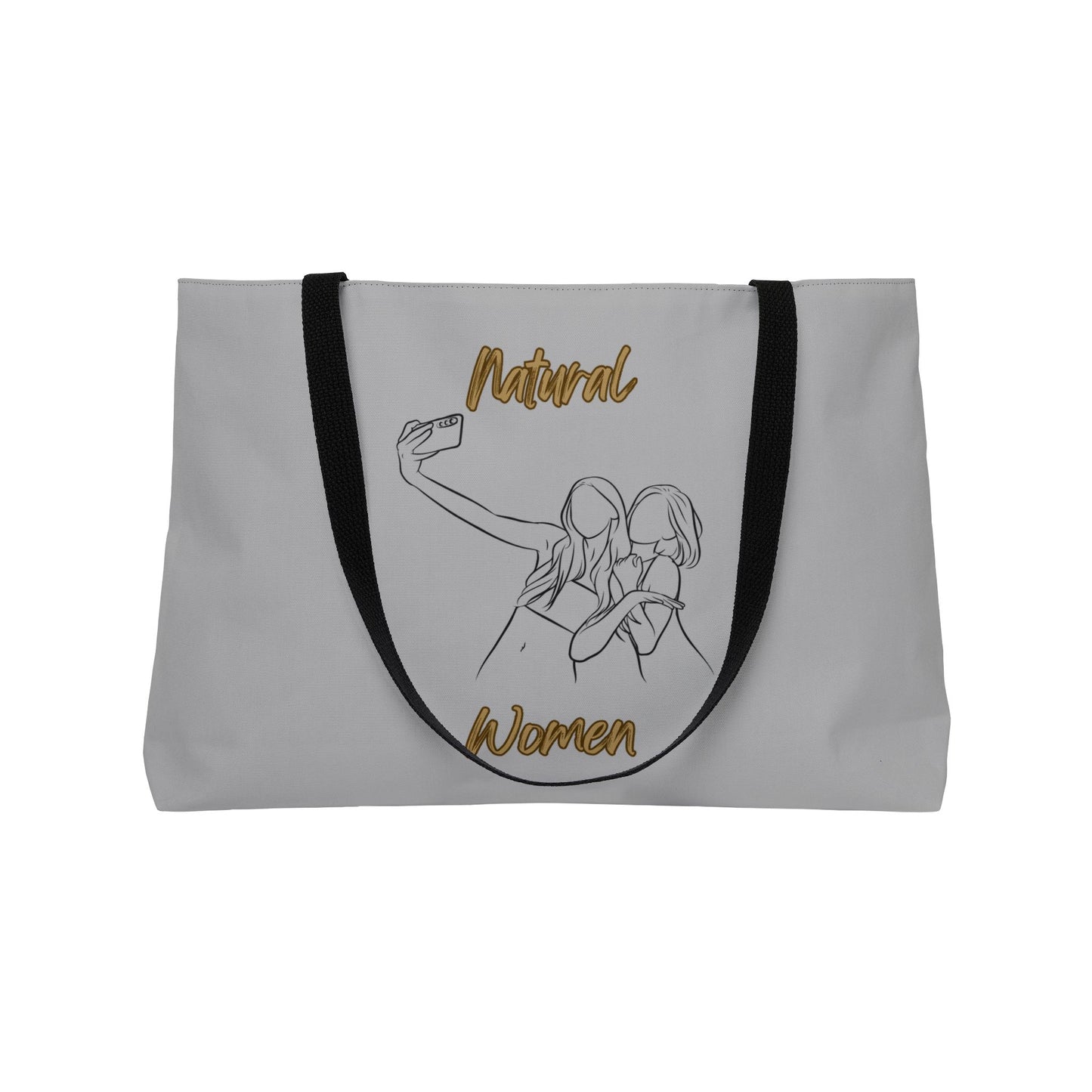 Natural Women Friends Selfie (BL) Weekender Tote Bag LIGHT GREY