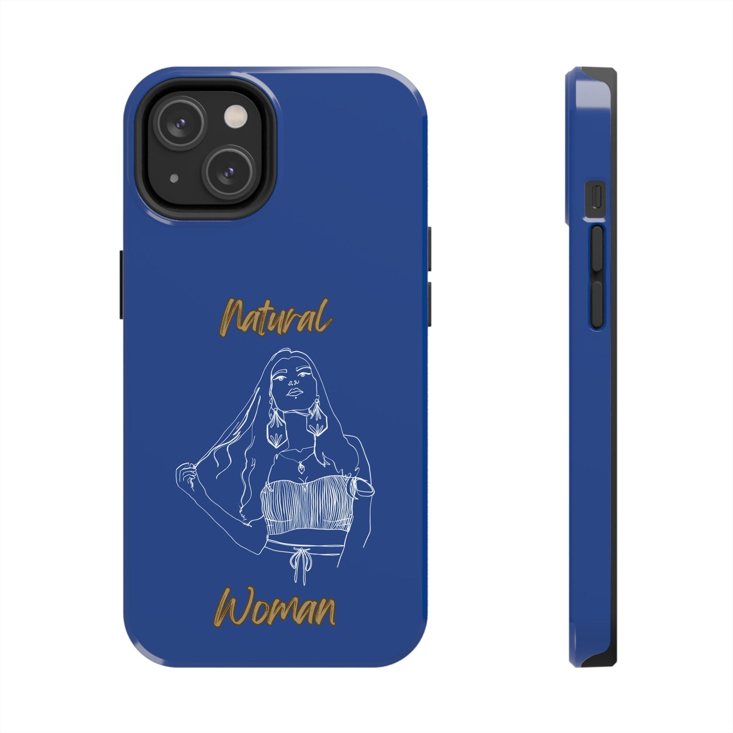 Natural Woman Thinking (WL)Tough Phone Cases DARK BLUE