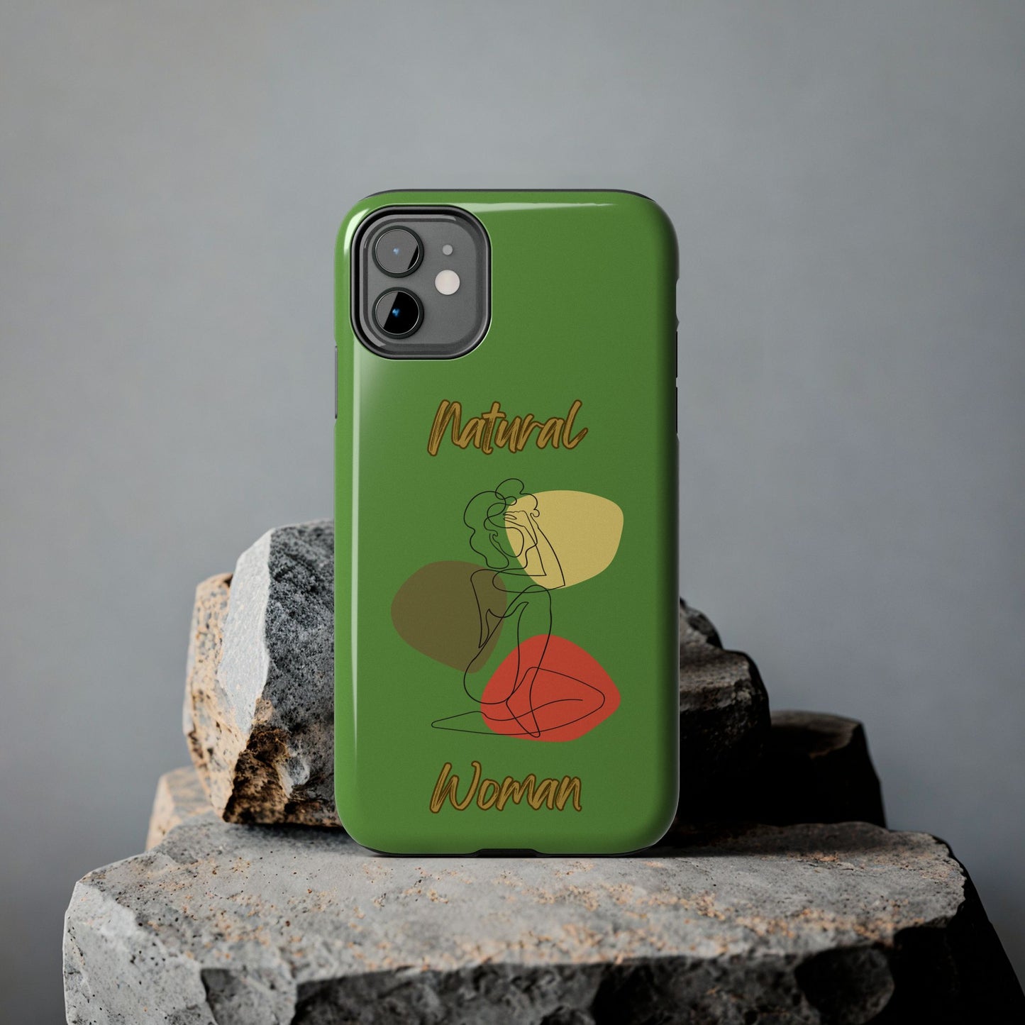Natural Woman Colorful Pose (BL)Tough Phone Cases GREEN