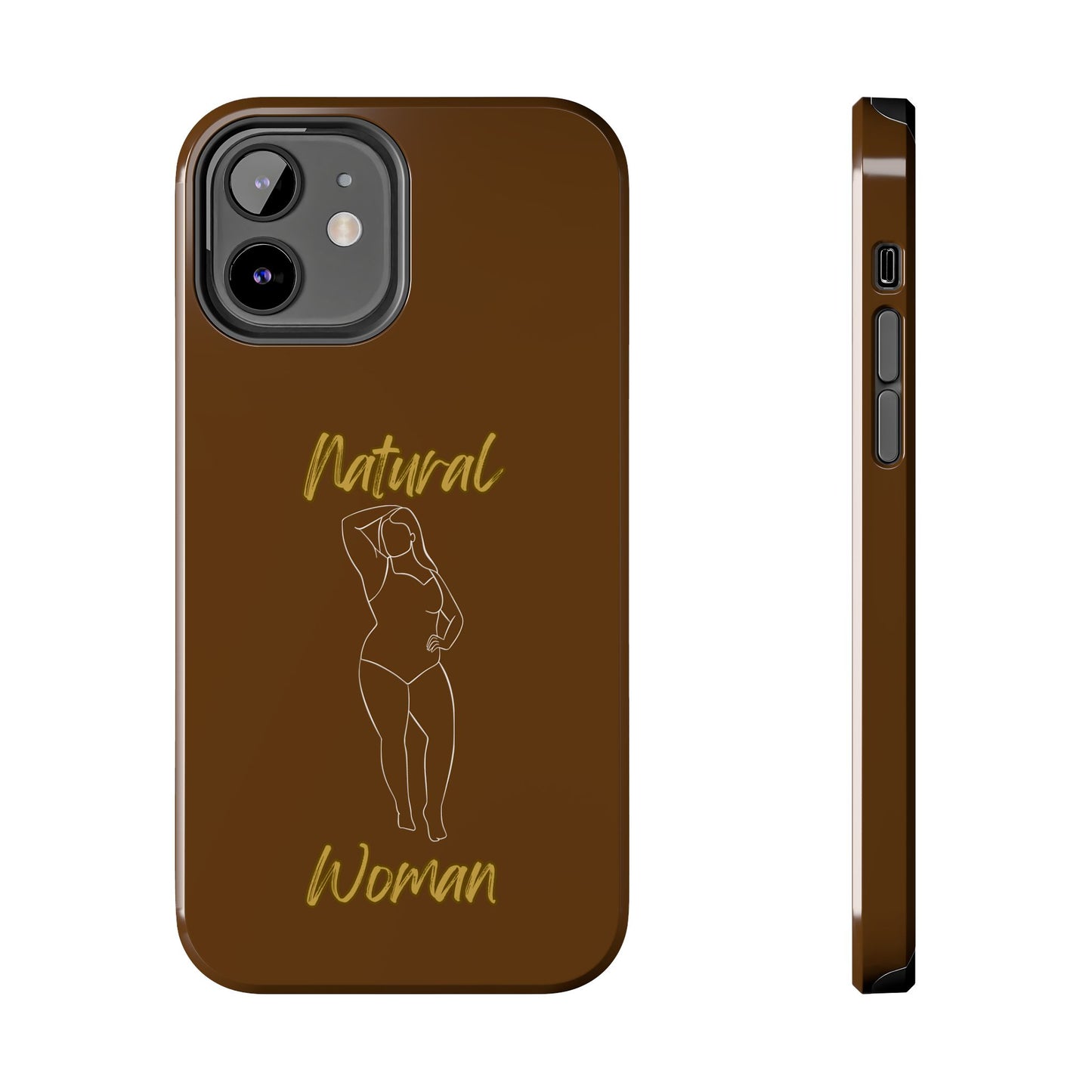 Natural Woman Looking Good (WL)Tough Phone Cases BROWN