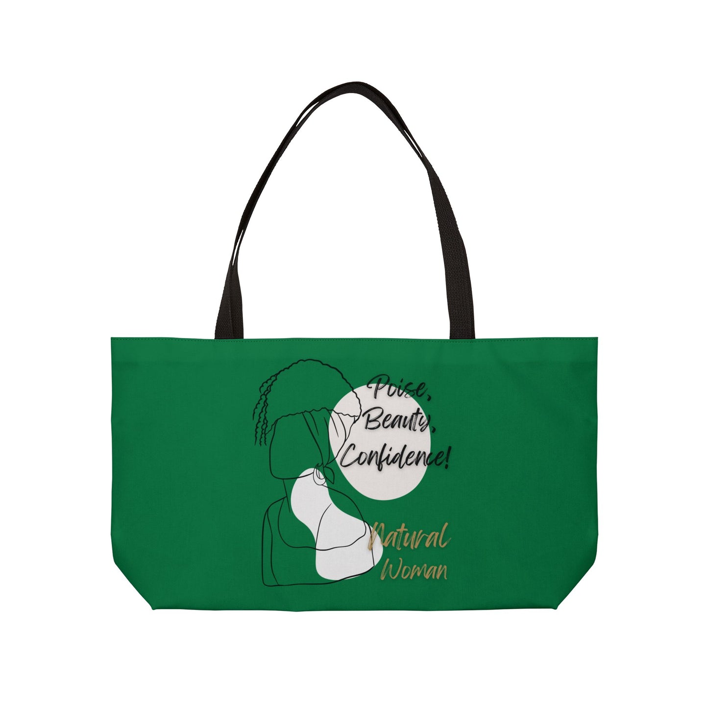 Natural Woman Puff (BL) Weekender Tote Bag DARK GREEN