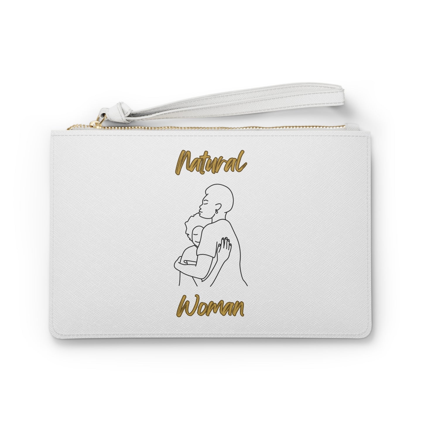 Natural Woman Safe With Momma (BL) Clutch Bag WHITE