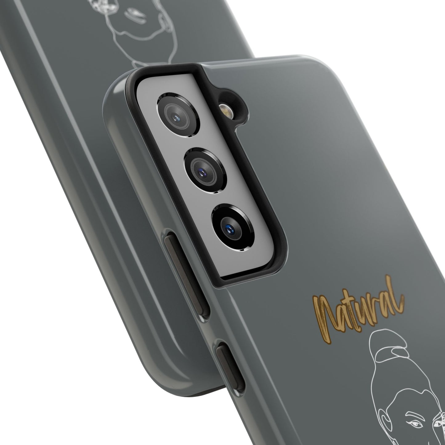 Natural Woman Sassy Bun (WL) Tough Phone Cases DARK GREY