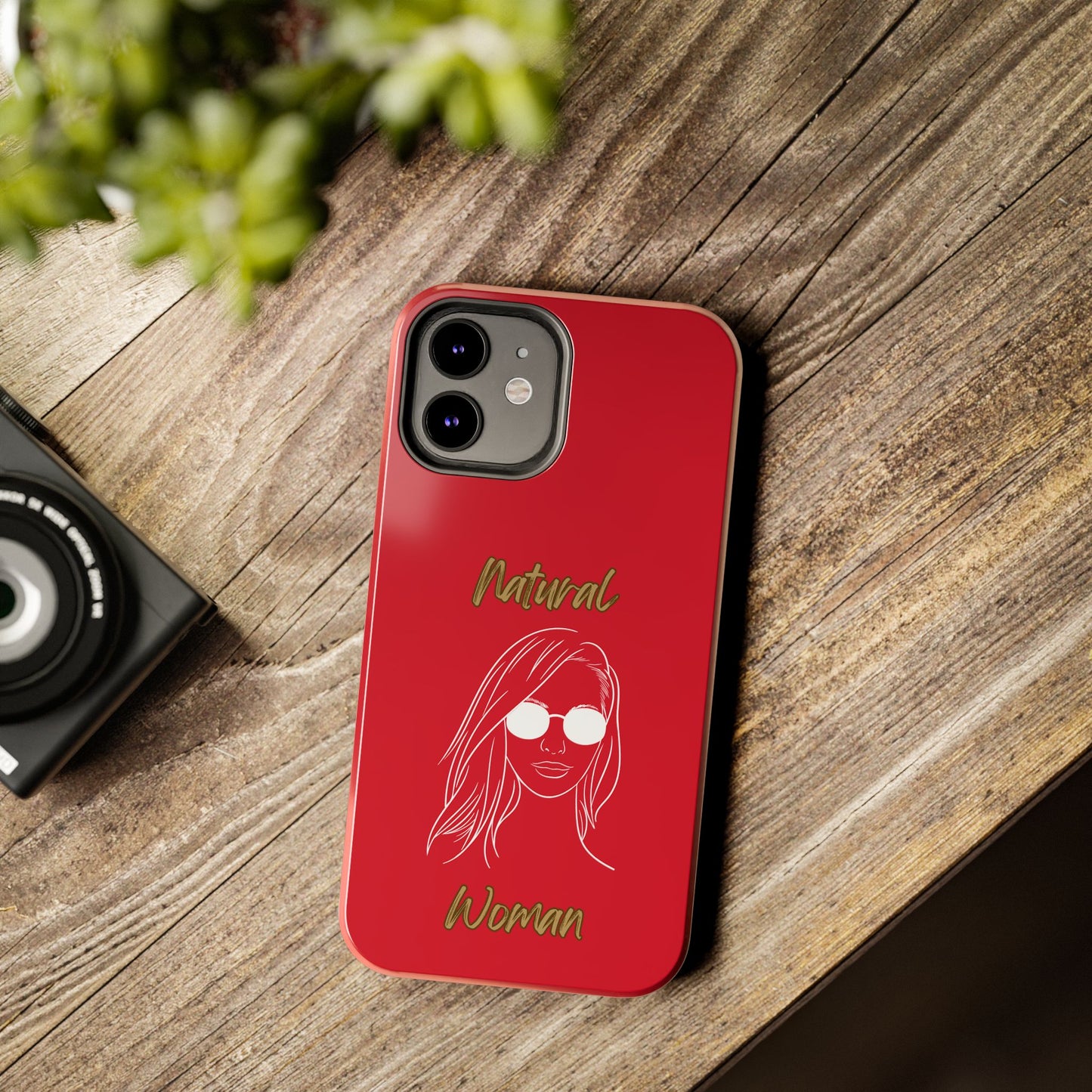 Natural Woman Shades (WL)Tough Phone Cases DARK RED