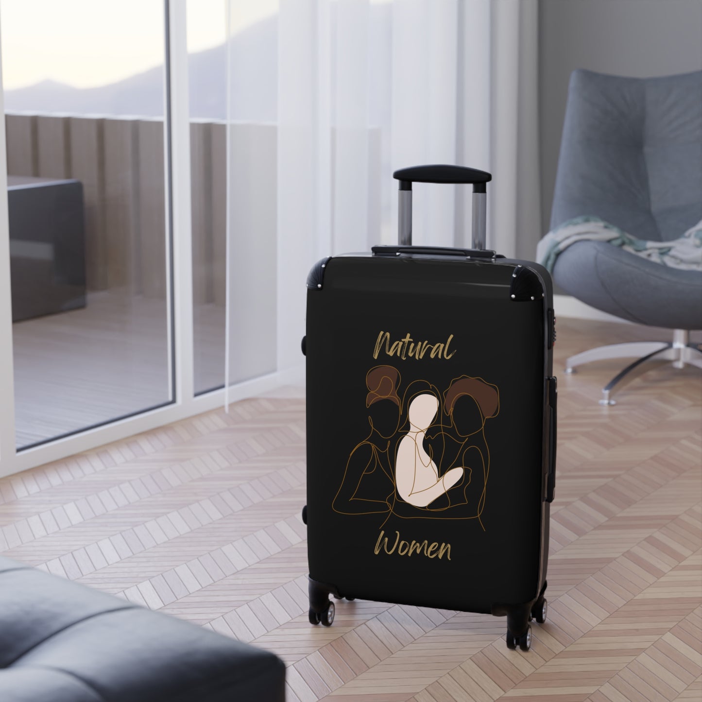 Natural Women Friends (WL) Suitcase BLACK